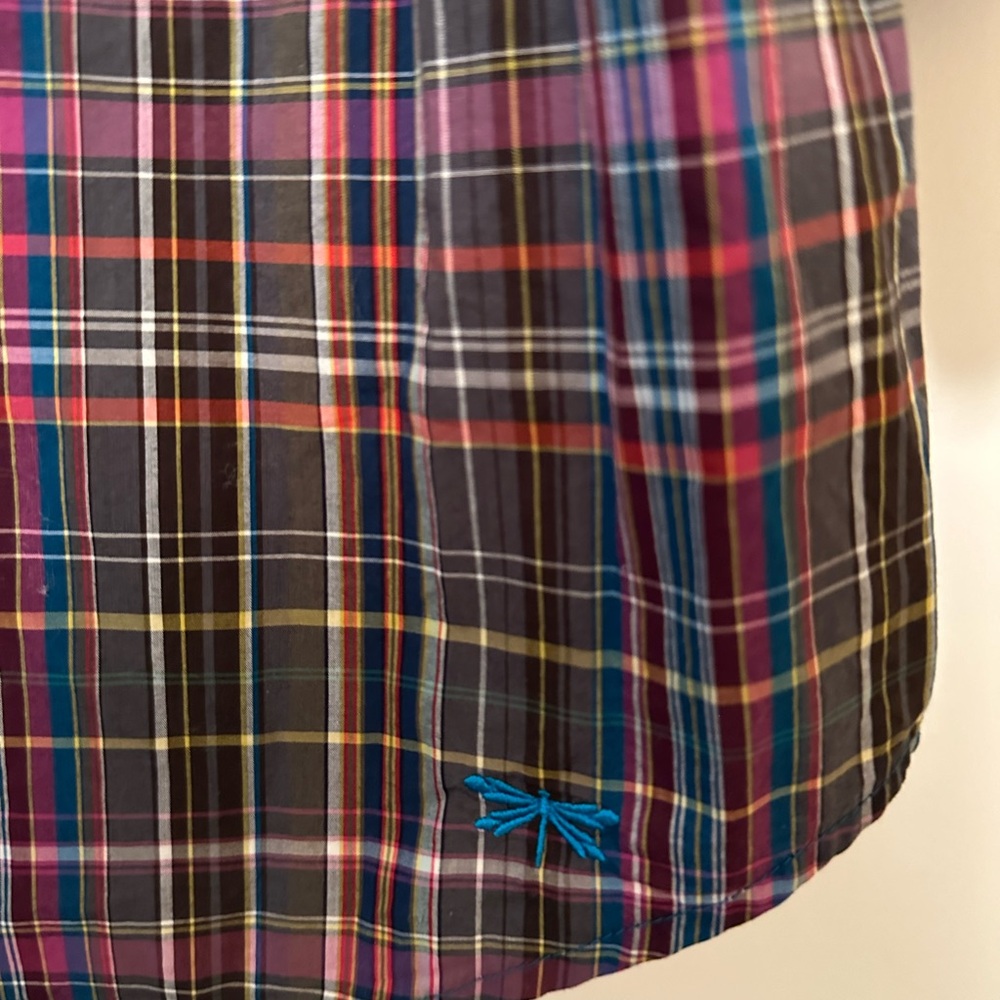 Talbots Size 16p Checkered Button Down Shirt - image 3